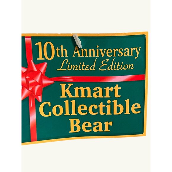 Holiday Christmas Teddy Bear Plush 10th Anniversary Limited Edition Kmart 1996 - Picture 7 of 16